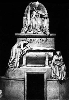 Monumento funerario di clemente XIV. Opera scultorea di Antonio Canova