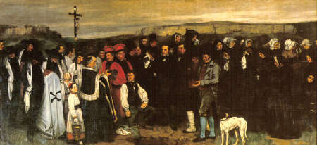 Sepoltura a Orleans opera di Gustave Courbet