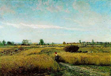 La mietitura dipinto di Daubigny