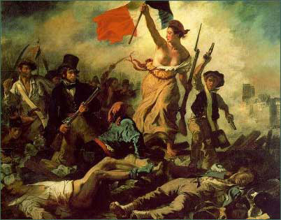 La libertà che guida il popolo dipinto di Eugene Delacroix