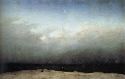 Monaco in riva al mare - dipinto di Caspar David Friedrich