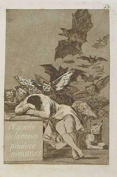 Il sonno della ragione genera mostri, dipinto di Francisco Goya