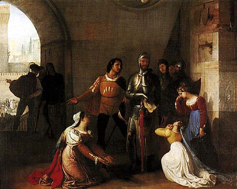 Pietro Rossi prigioniero degli scaligeri - dipinto di Francesco Hayez