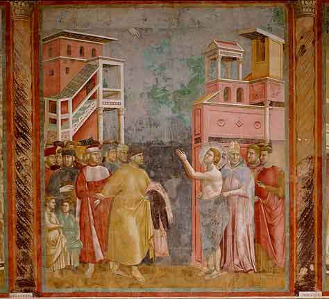La rinuncia ai beni - dipinto di Giotto