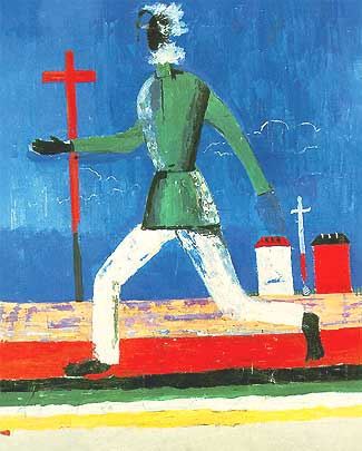 Uomo che corre, dipinto di Kasimir Malevich Kasimir Malevich, 'Uomo che corre'