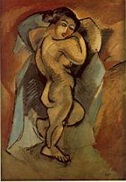 Grande nudo - dipinto di Georges Braque Grande nudo - dipinto di Georges Braque