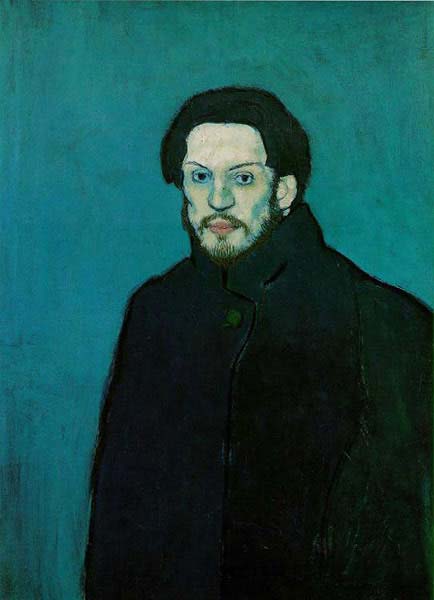 Autoritratto con il cappotto - dipinto di Pablo Picasso Autoritratto con il cappotto - dipinto di Pablo Picasso
