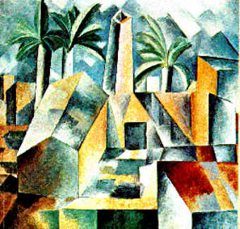 La fabbrica di Horta de Hebro - dipinto di Pablo Picasso La fabbrica di Horta de Hebro - dipinto di Pablo Picasso