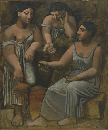 Tre donne alla fontana - dipinto di Pablo Picasso Tre donne alla fontana - dipinto di Pablo Picasso