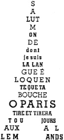 calligramme de la Tour Eiffel de Guillame Apollinaire