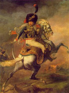 Ufficiale dei cavalleggeri della guardia imperiale alla carica, dipinto di Theodore Gericault Ufficiale dei cavalleggeri della guardia imperiale alla carica, dipinto di Theodore Gericault
